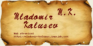 Mladomir Kalušev vizit kartica